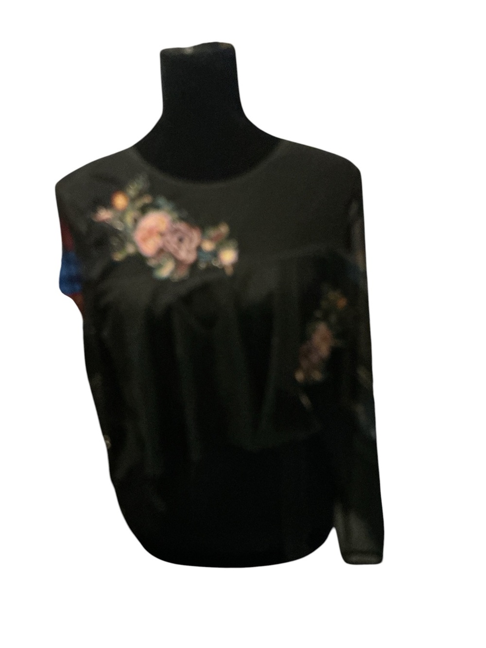 Guess black Floral Embroidered Women's Blouse